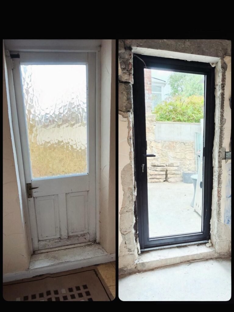 Full glass single door